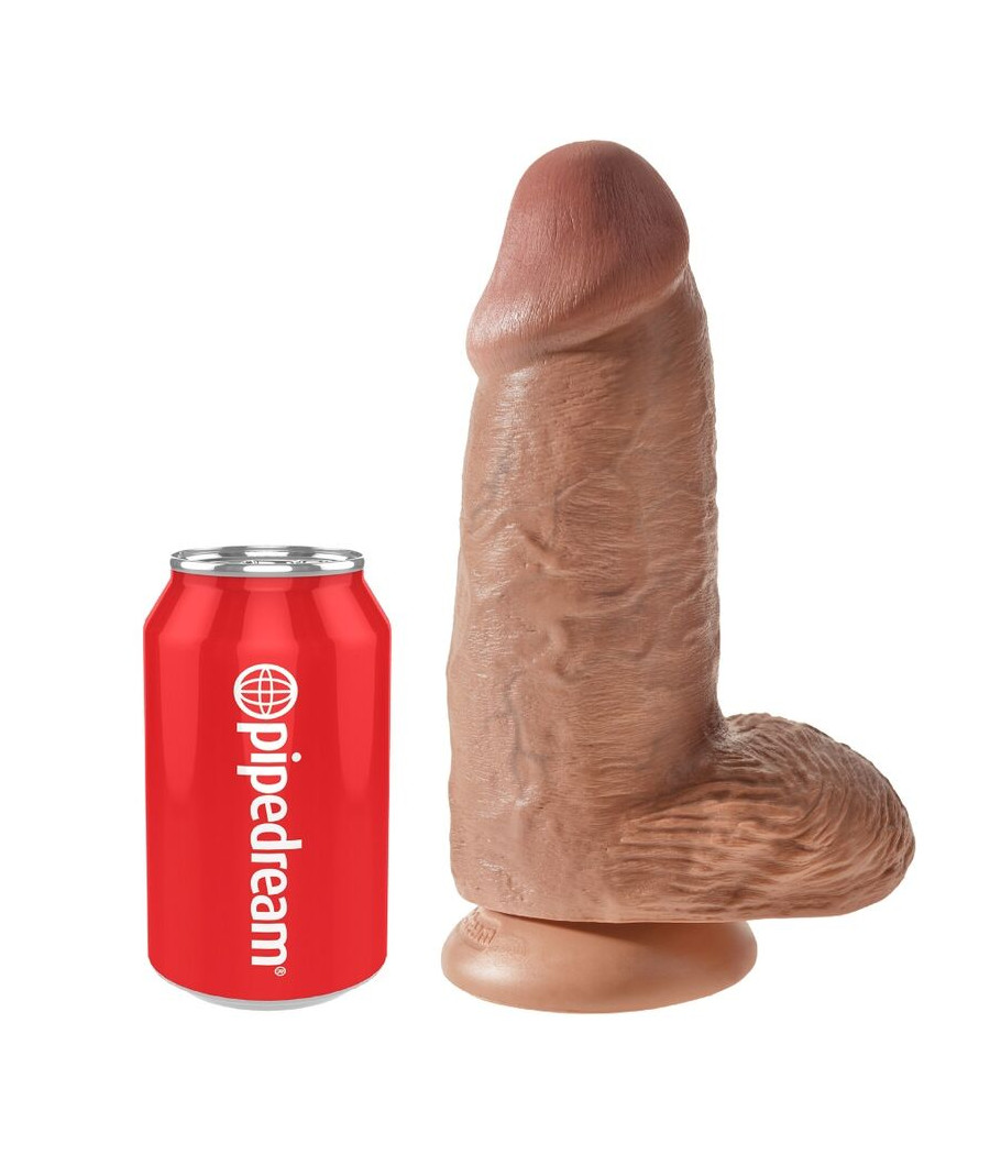 KING COCK - PÉNIS RÉALISTE CHUBBY 23 CM CARAMEL