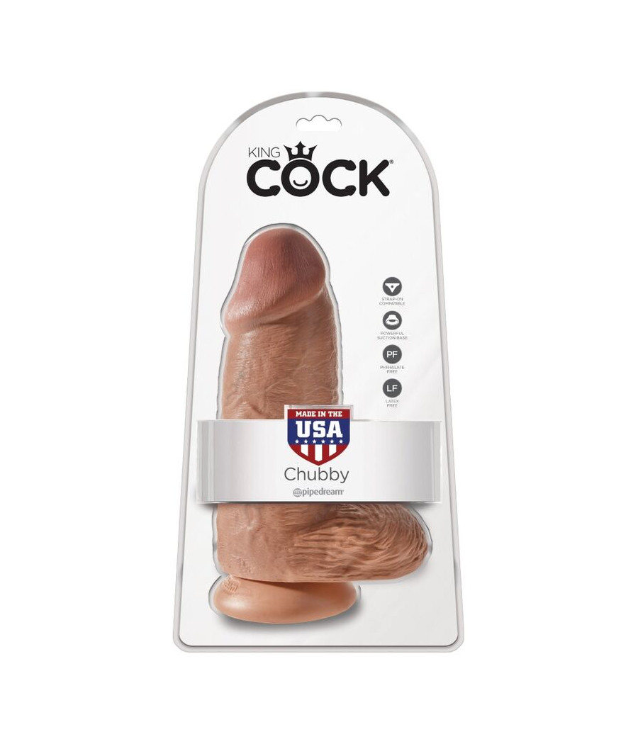 KING COCK - PÉNIS RÉALISTE CHUBBY 23 CM CARAMEL
