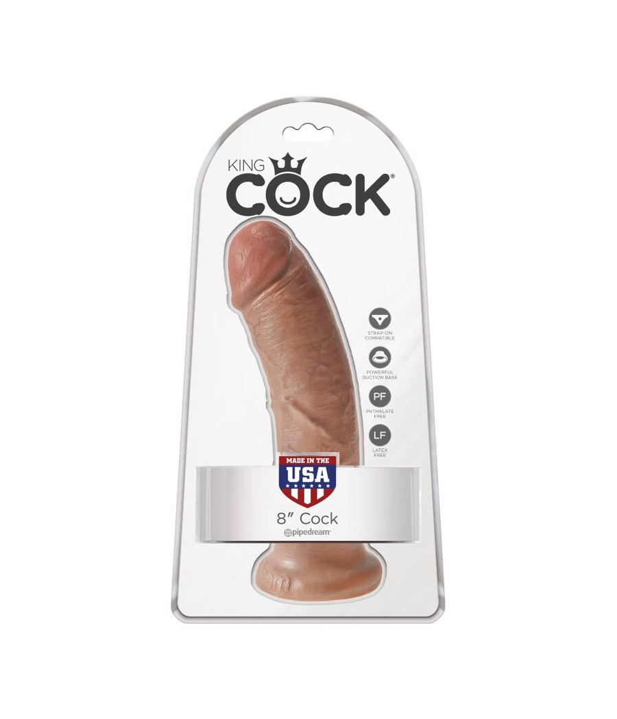 KING COCK - PÊNIS REALÍSTICO 19.5 CM CARAMELO