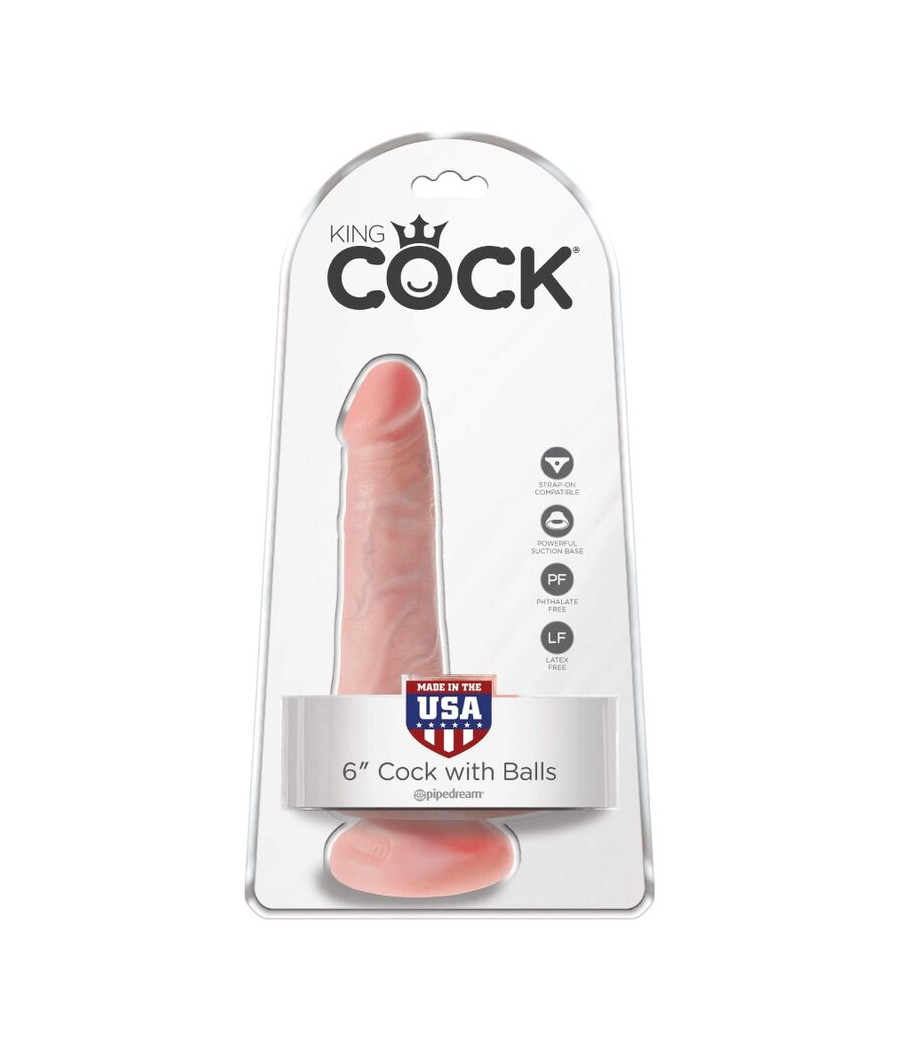 KING COCK - REALISTIC PENIS WITH BALLS 13.5 CM LIGHT