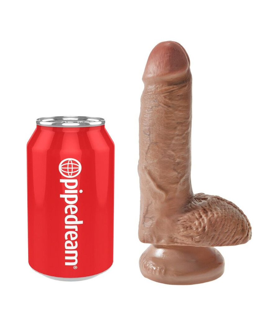 KING COCK - REALISTISCHER PENIS MIT KUGELN 13.2 CM KARAMELL