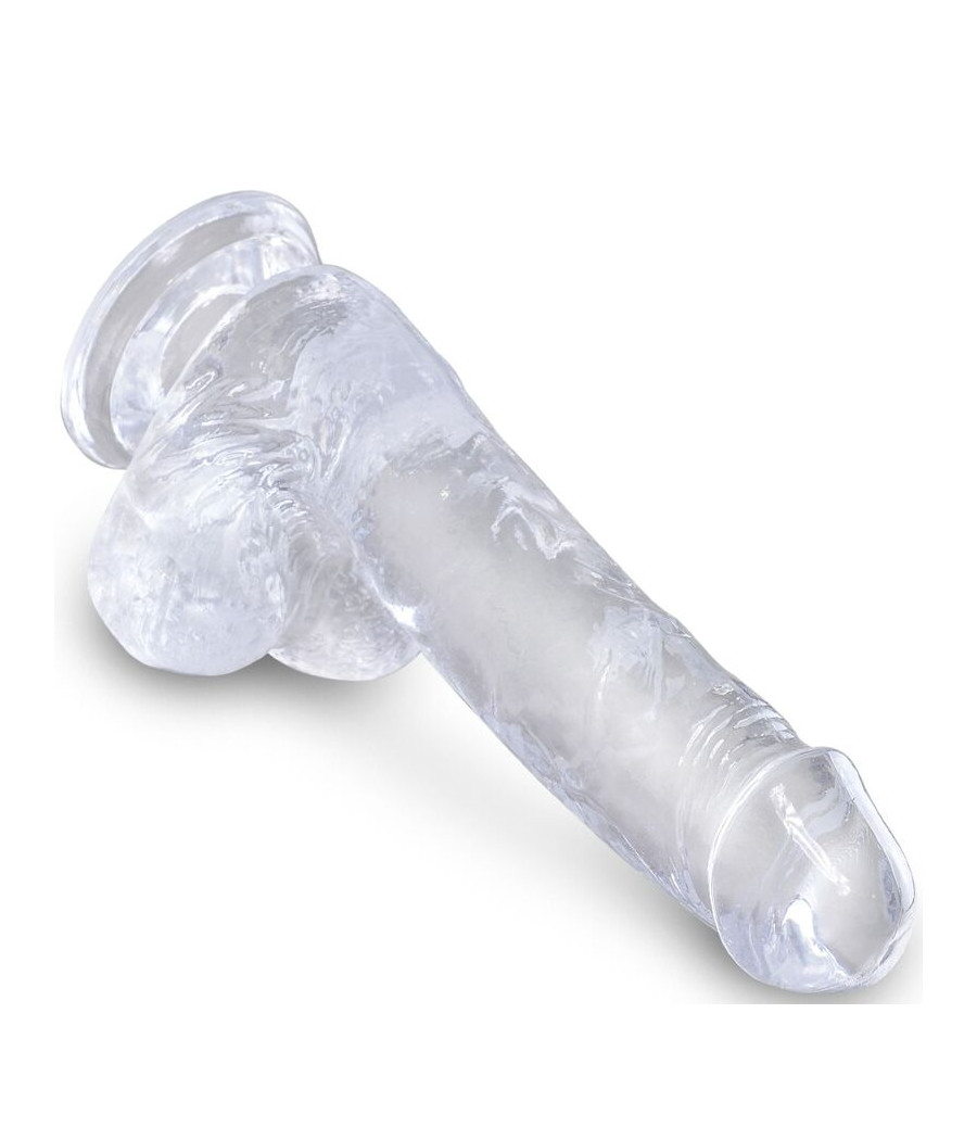 KING COCK - CLEAR PENE REALISTICO CON SFERE 13.5 CM TRASPARENTE