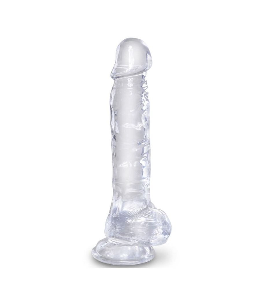 KING COCK - CLEAR PENE REALÍSTICO CON TESTÍCULOS 16.5 CM TRANSPARENTE