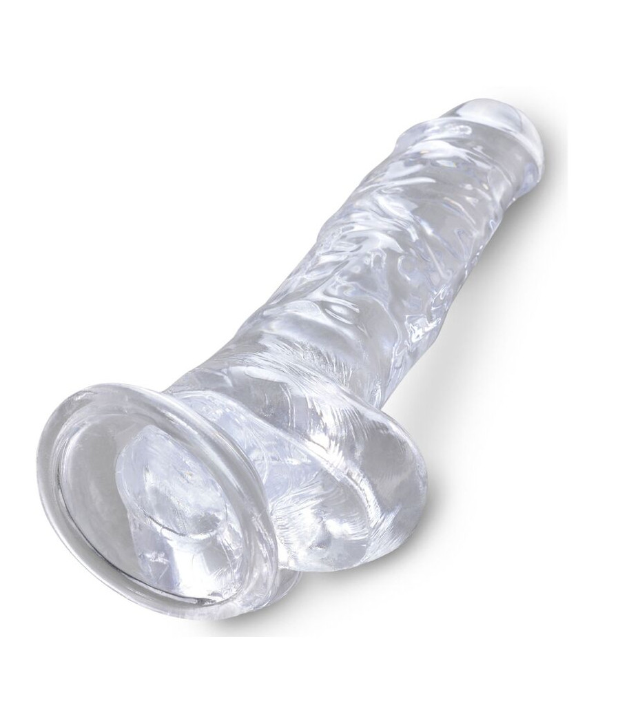 KING COCK - CLEAR PÉNIS RÉALISTE AVEC BOULES 16.5 CM TRANSPARENT