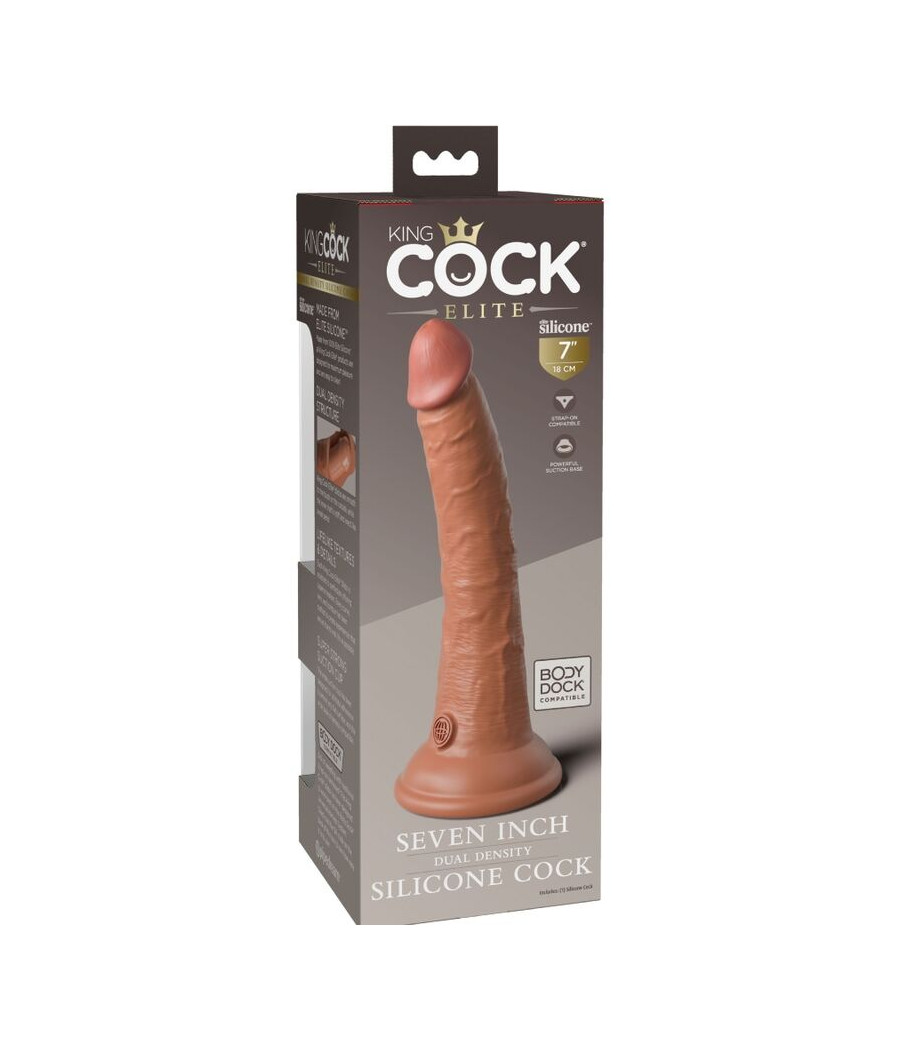 KING COCK - ELITE DILDO REALISTICO IN SILICONE 17.8 CM CARAMEL