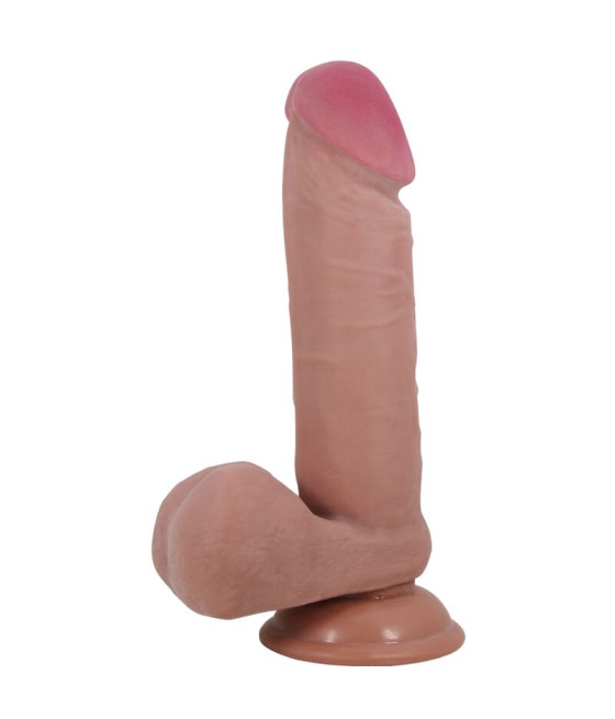 PRETTY LOVE - SÉRIE SLIDING SKIN DILDO REALÍSTICO COM VENTOSA DESLIZANTE PELE MARROM 20,5 CM