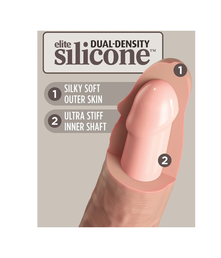 KING COCK - ELITE DILDO SILICONE REALISTA 25.4 CM