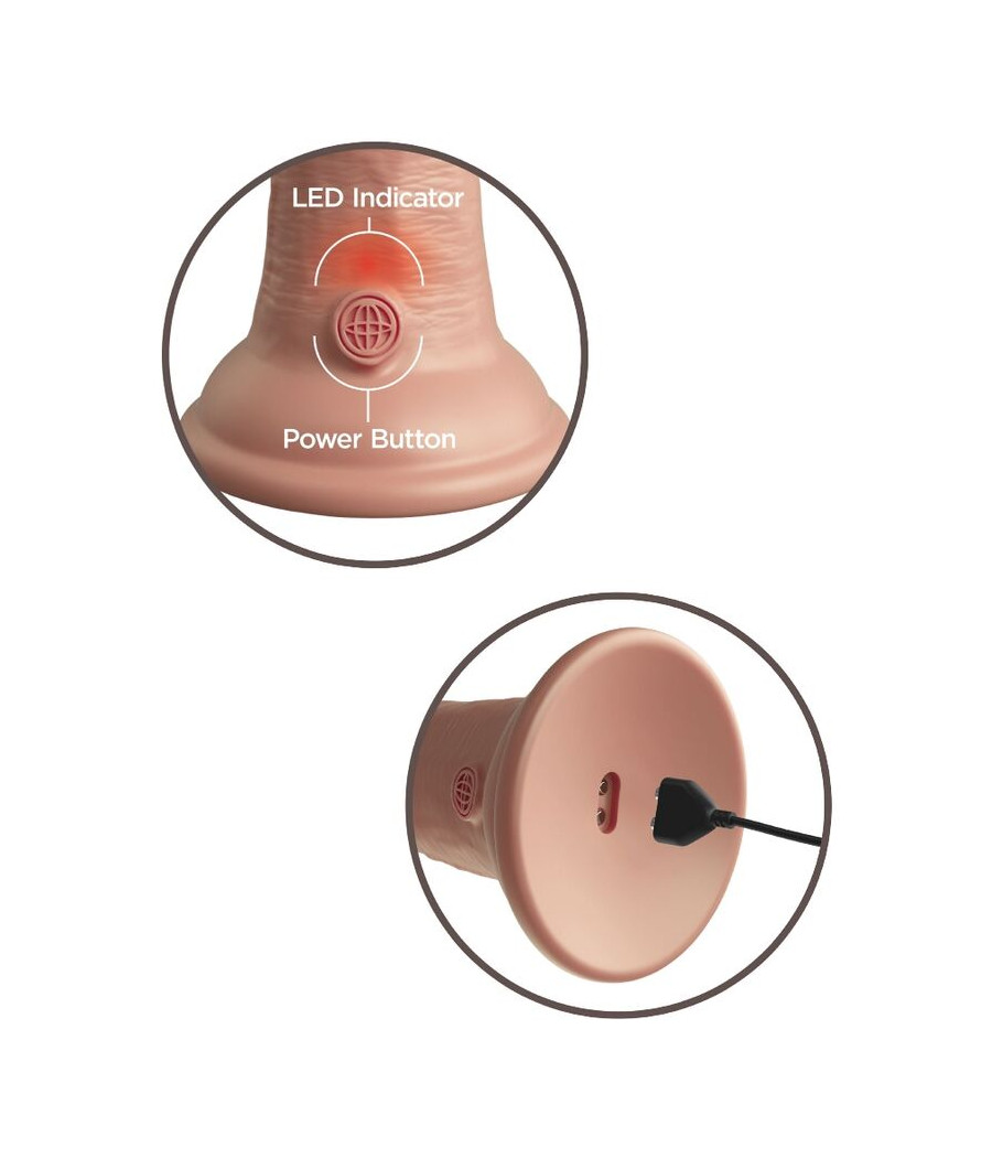 KING COCK - ELITE DILDO REALISTICO VIBRANTE E SILICONE 15.2 CM