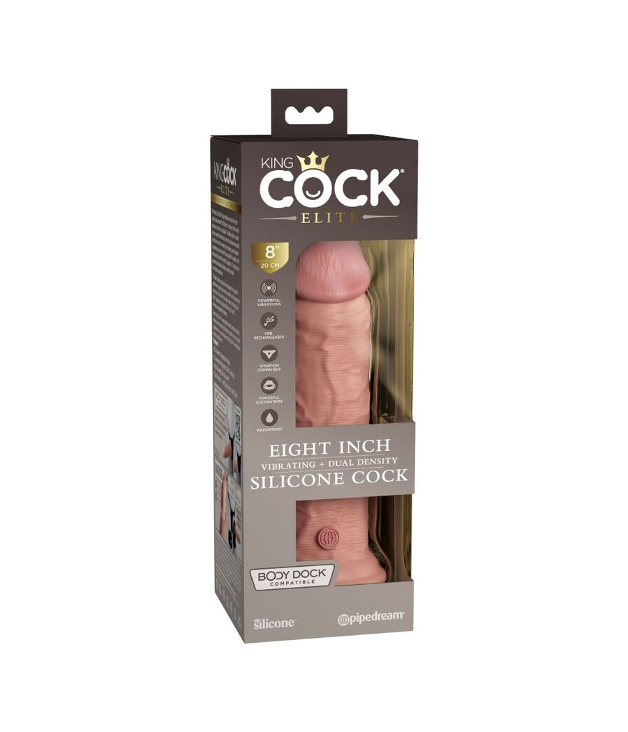 KING COCK - ELITE VIBRADOR REALÍSTICO E SILICONE 20.3 CM