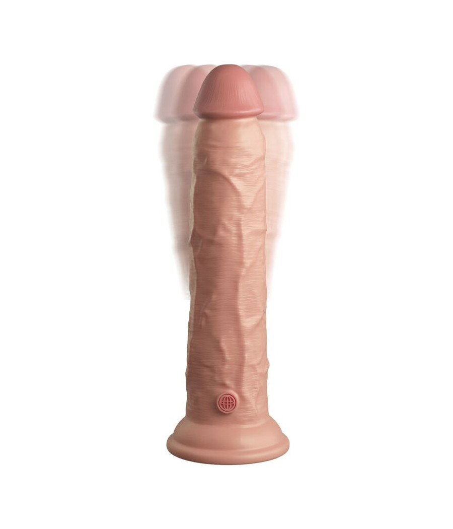 KING COCK - ÉLITE DILDO REALÍSTICO VIBRADOR & SILICONA CONTROL REMOTO 23 CM