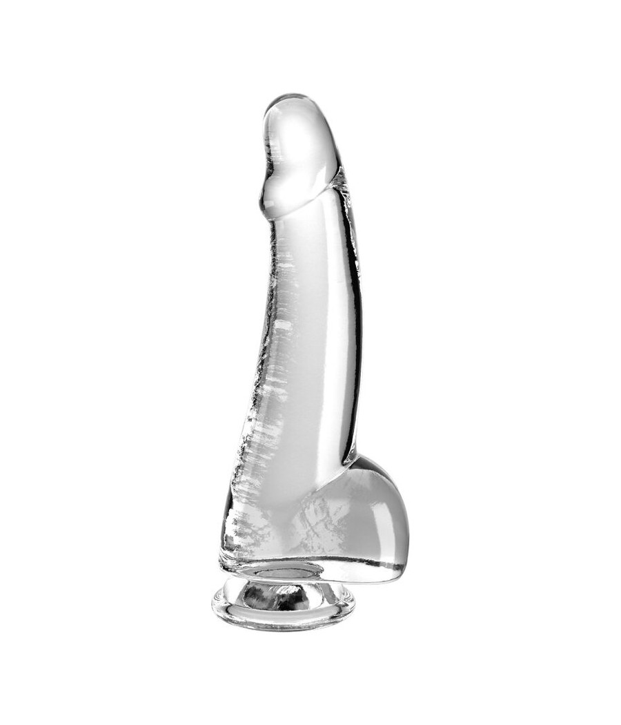 KING COCK - CLEAR DILDO WITH TESTICLES 15.2 CM TRANSPARENT