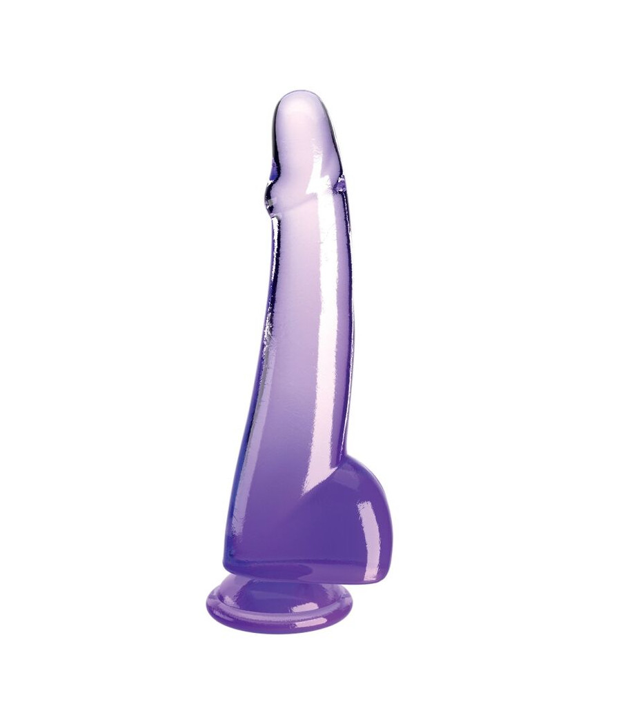 KING COCK - CLEAR GODE  TESTICULES 19 CM VIOLET