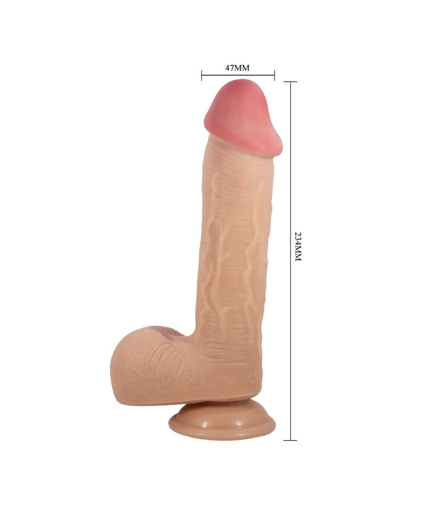 PRETTY LOVE - DILDO REALISTICO SERIE SLIDING SKIN CON VENTOSA SCORREVOLE DELLA PELLE FLESH 23,4 CM