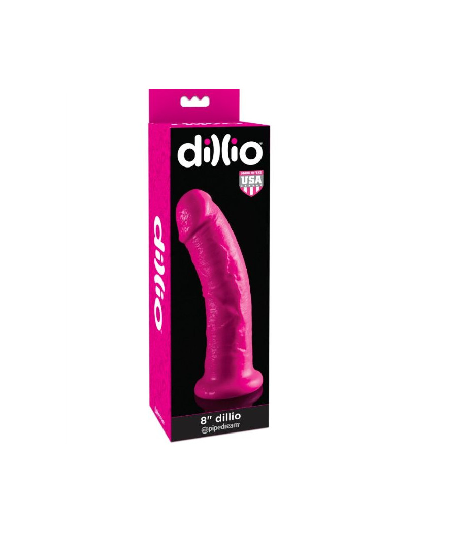 DILLIO - DILDO CON VENTOSA 20.32 CM ROSA