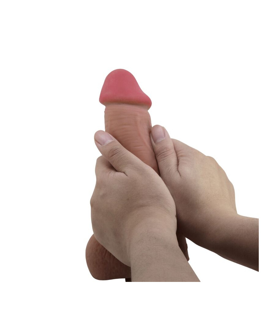 PRETTY LOVE - REALISTISCHER DILDO DER SLIDING SKIN-SERIE MIT SLIDING SKIN-SAUGNAPF BRAUN 23,4 CM