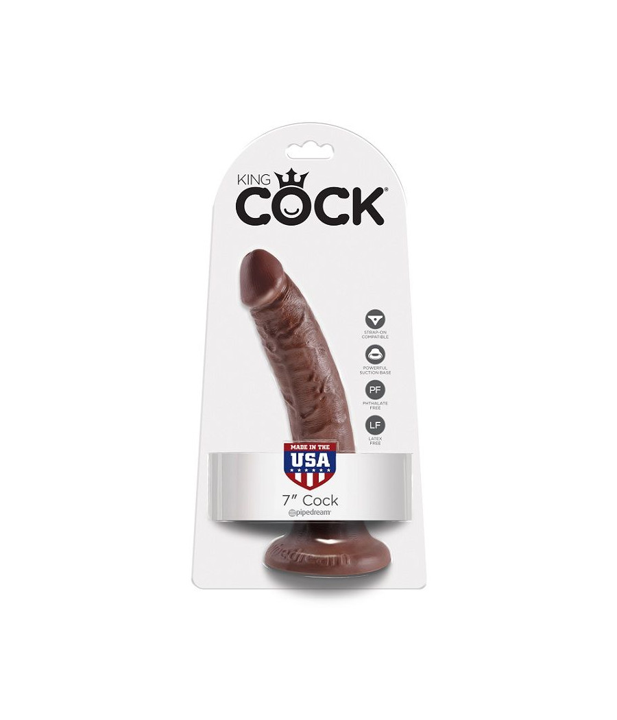 KING COCK - 7 DILDO CIOCCOLATO 17.8 CM