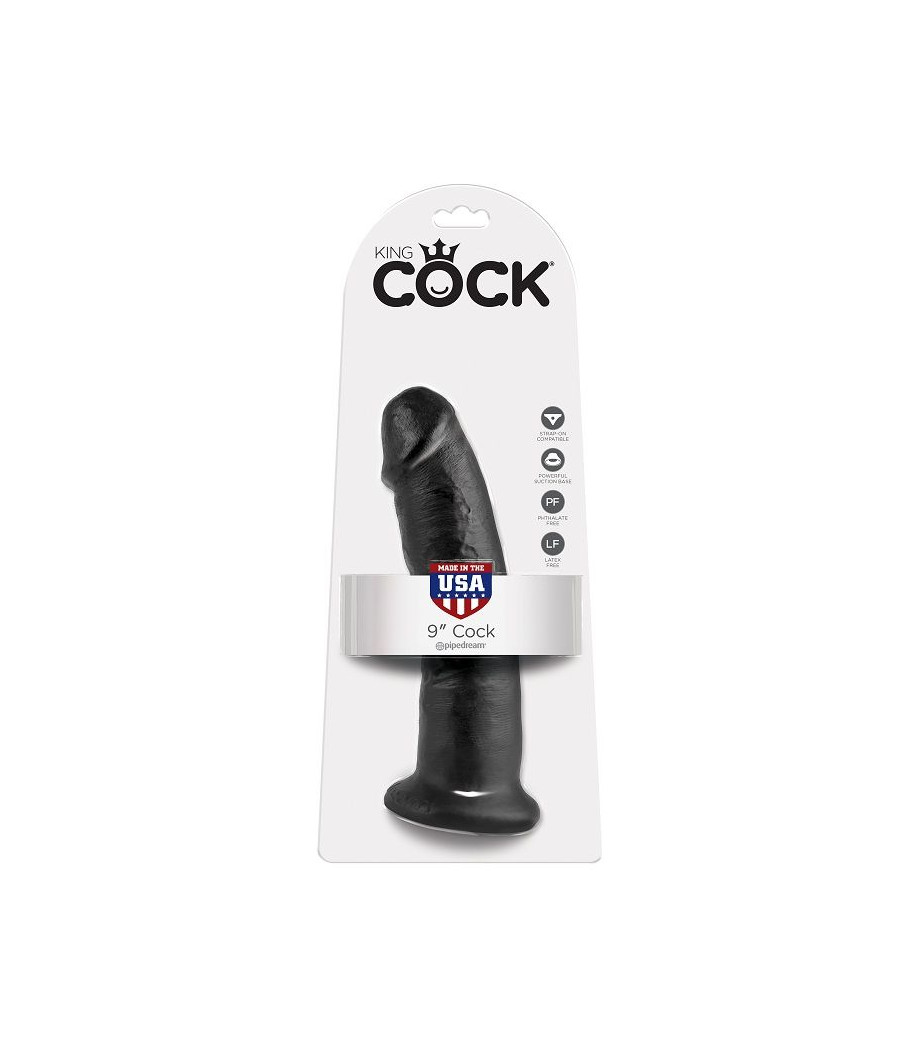 KING COCK - 9 DILDO PRETO 22.9 CM