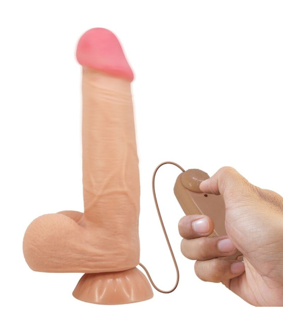 PRETTY LOVE - SLIDING SKIN SERIES DILDO REALÍSTICO CON VENTOSA PIEL DESLIZANTE CONTROL REMOTO  NATURAL 21.8 CM