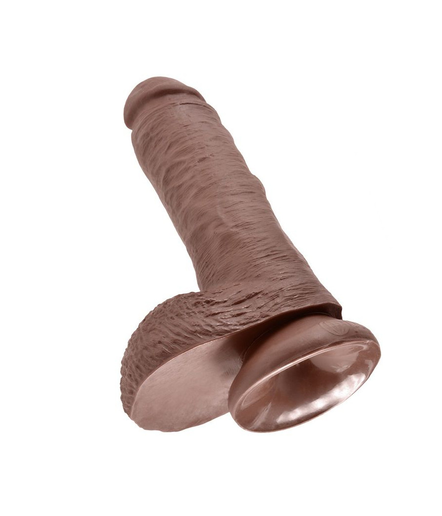 KING COCK 8" COCK BROWN WITH BALLS 20.3 CM