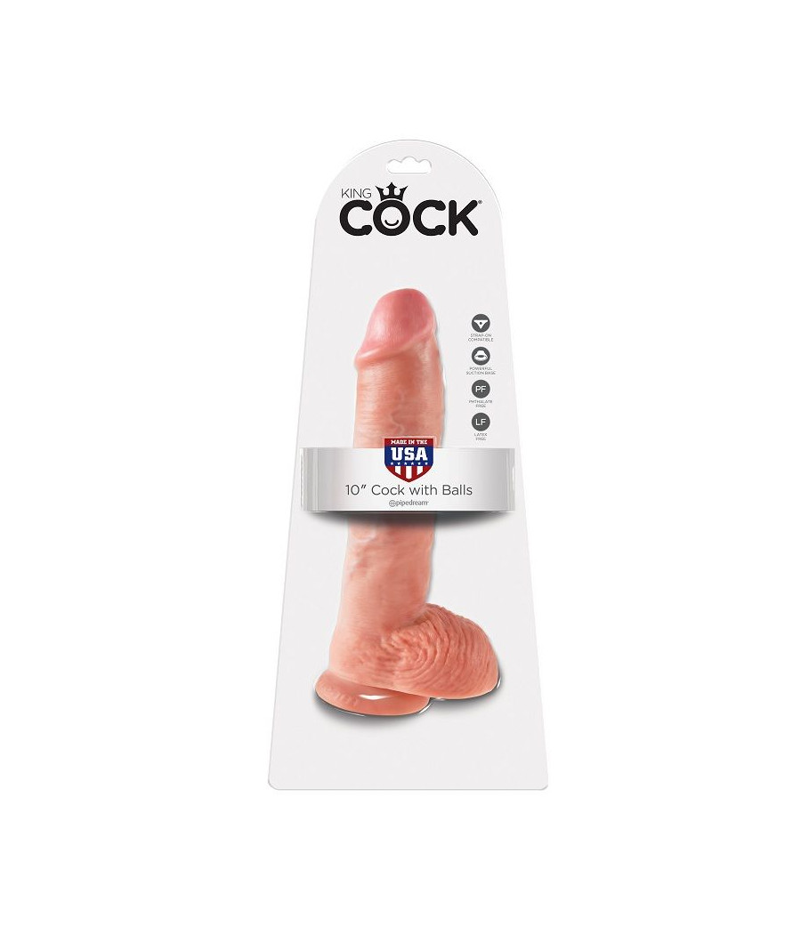KING COCK - 10 PENE REALÍSTICO NATURAL 26.5 CM
