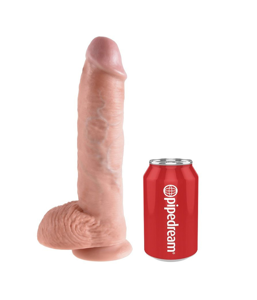 KING COCK - 10 DILDO FLESH WITH BALLS 26.5 CM