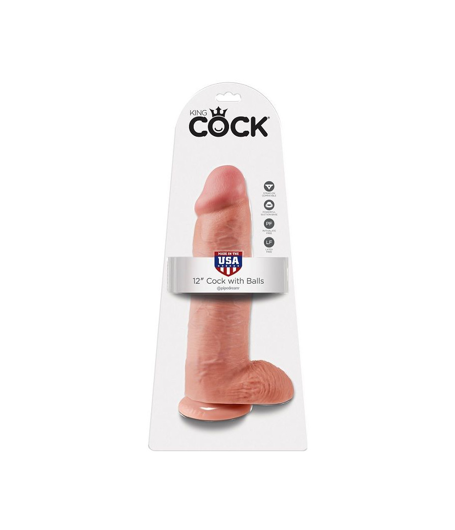 KING COCK - PENE REALÍSTICO NATURAL 30.48 CM