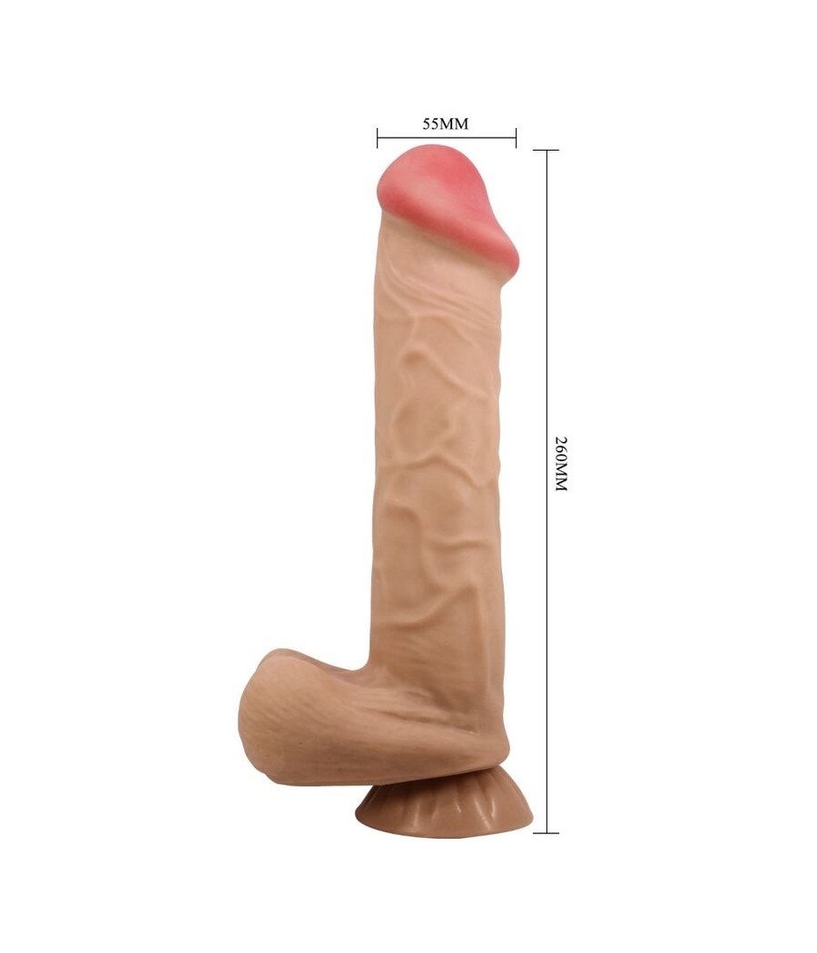 PRETTY LOVE - SÉRIE SLIDING SKIN GODE RÉALISTE AVEC VENTOUSE SLIDING SKIN FLESH 26 CM