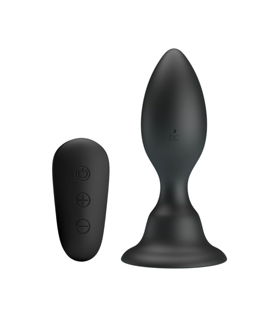 MR PLAY - ANAL PLUG WITH VIBRATION BLACK REMOTE CONTROL