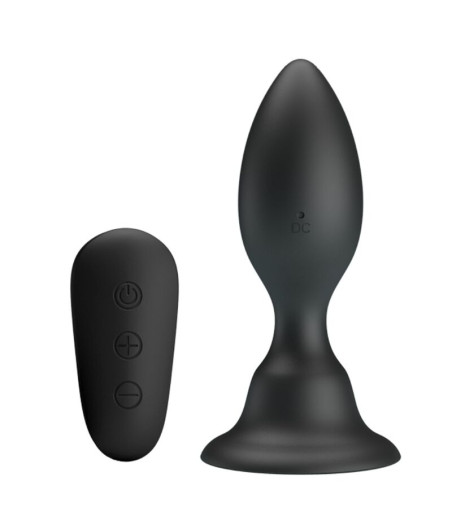 MR PLAY - ANAL PLUG WITH VIBRATION BLACK REMOTE CONTROL