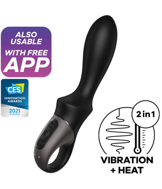 SATISFYER - APP VIBRATORE ANALE HEAT CLIMAX NERO