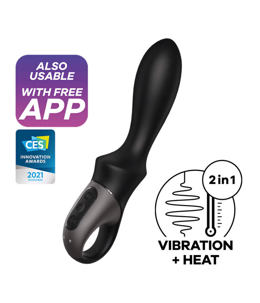 SATISFYER - HEAT CLIMAX ANAL VIBRATOR APP BLACK
