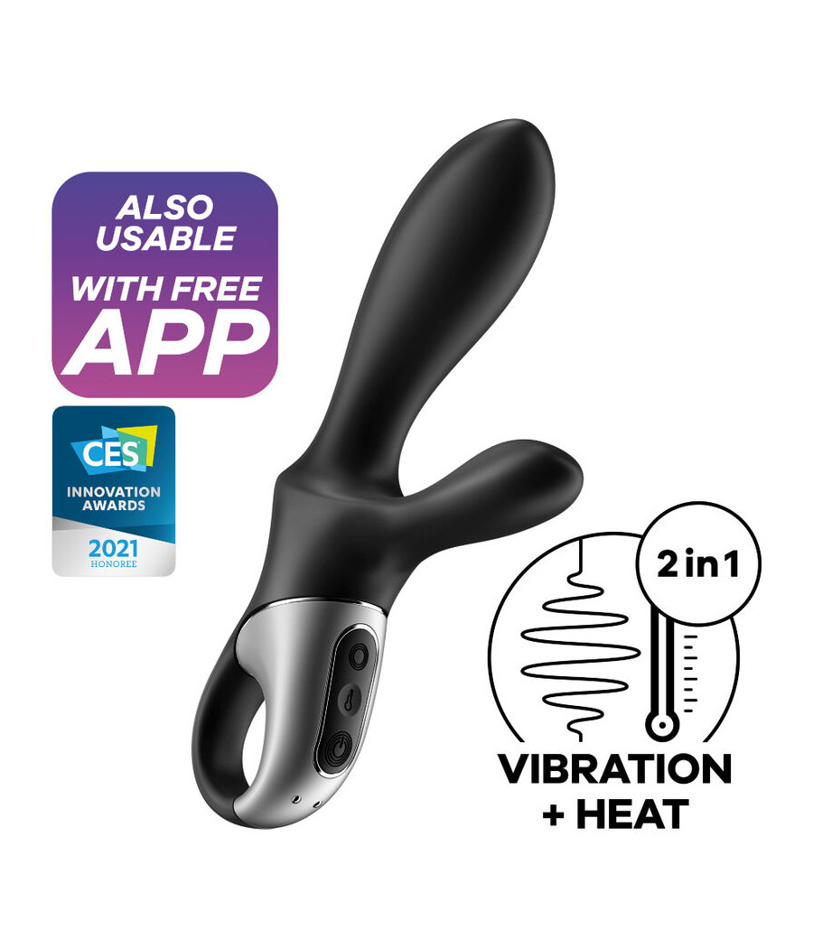 SATISFYER - HEAT CLIMAX+ ANAL VIBRATOR APP BLACK