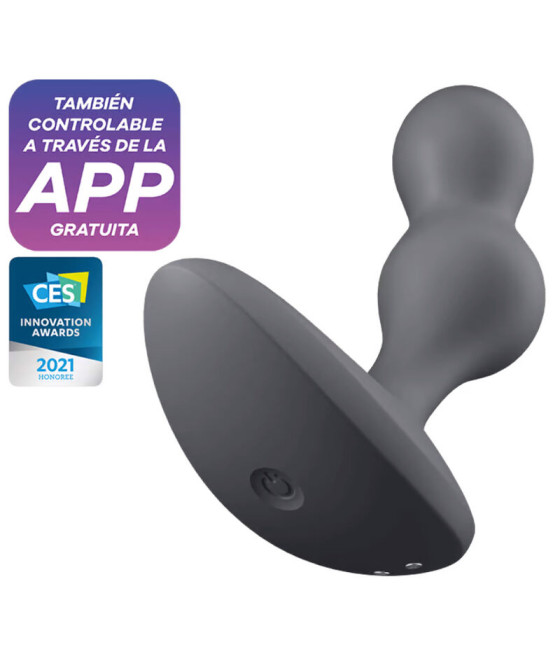 SATISFYER - APLICATIVO DE PLUGUE VIBRATÓRIO DEEP DIVER CINZA