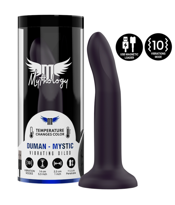 MYTHOLOGY DUMAN MYSTIC DILDO S - VIBRADOR WATCHME TECNOLOGIA SEM FIO COMPATÍVEL