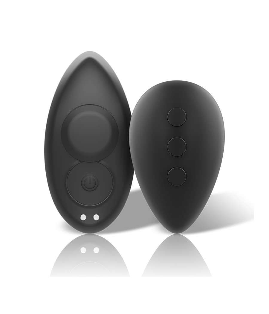 BLACK&SILVER - PRESTON RECHARGEABLE SILICONE VIBRATOR PANTIE BLACK