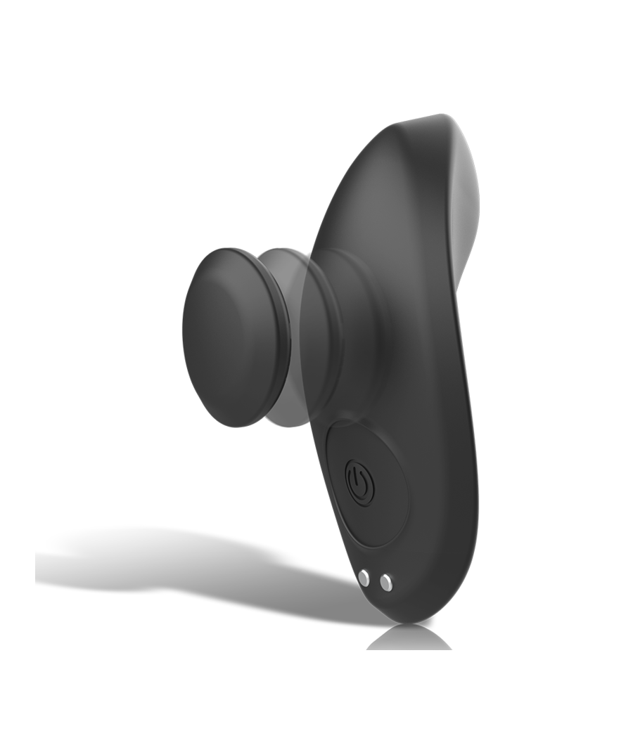 BLACK&SILVER - CALA VIBRADORA DE SILICONE RECARREGVEL PRESTON PRETA