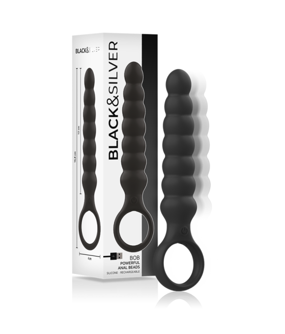 BLACK&SILVER - BOB POTENTE VIBRADOR DILATADOR ANAL SILICONA