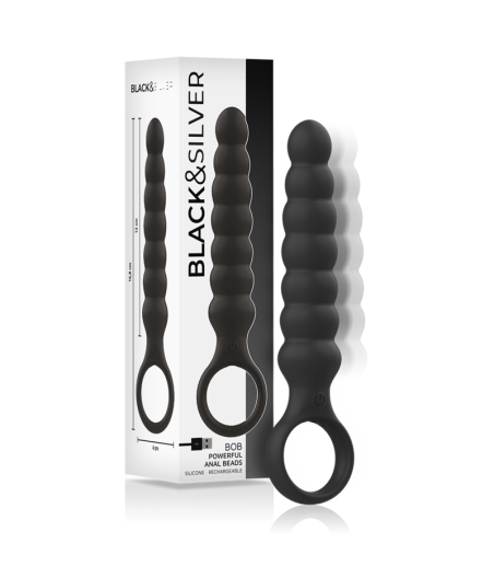 BLACK&SILVER - BOB POWERFUL SILICONE ANAL DILATOR