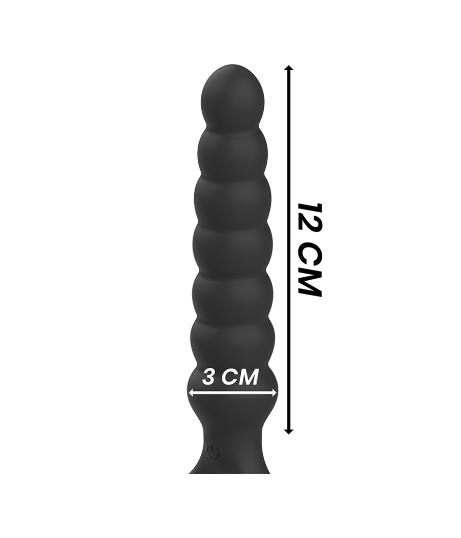 BLACK&SILVER - BOB POTENTE VIBRADOR DILATADOR ANAL SILICONA