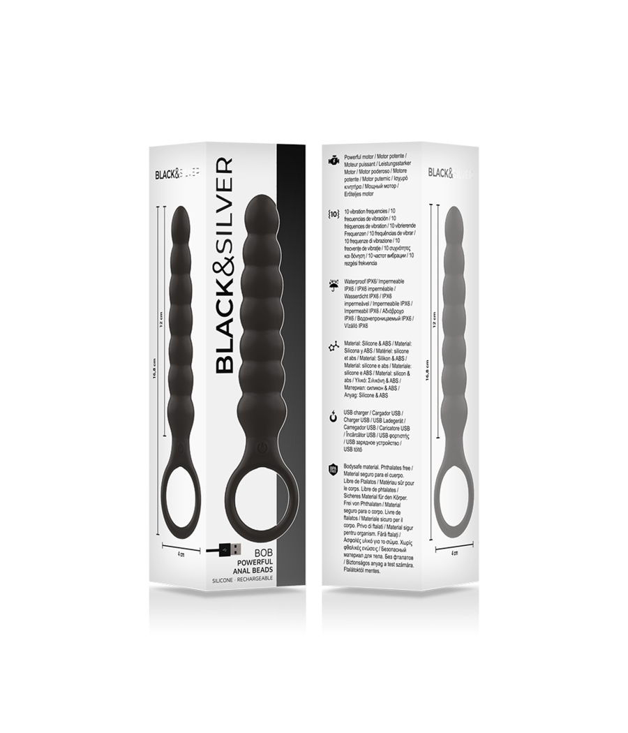 BLACK&SILVER - DILATATEUR ANAL PUISSANT EN SILICONE BOB