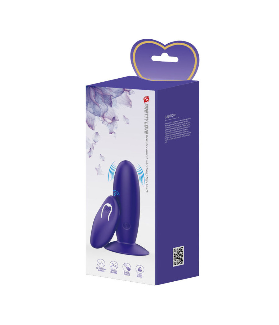 PRETTY LOVE - YOUTH PLUG ANAL VIBRATOR REMOTE CONTROL VIOLET