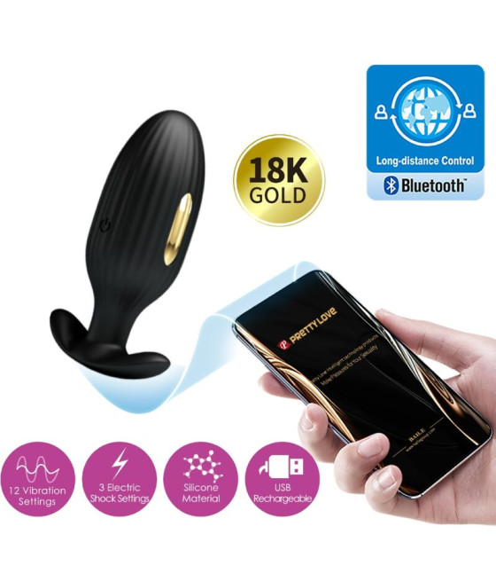 PRETTY LOVE - JEFFERSON PLUG ANAL CONTROLADO POR APP NEGRO