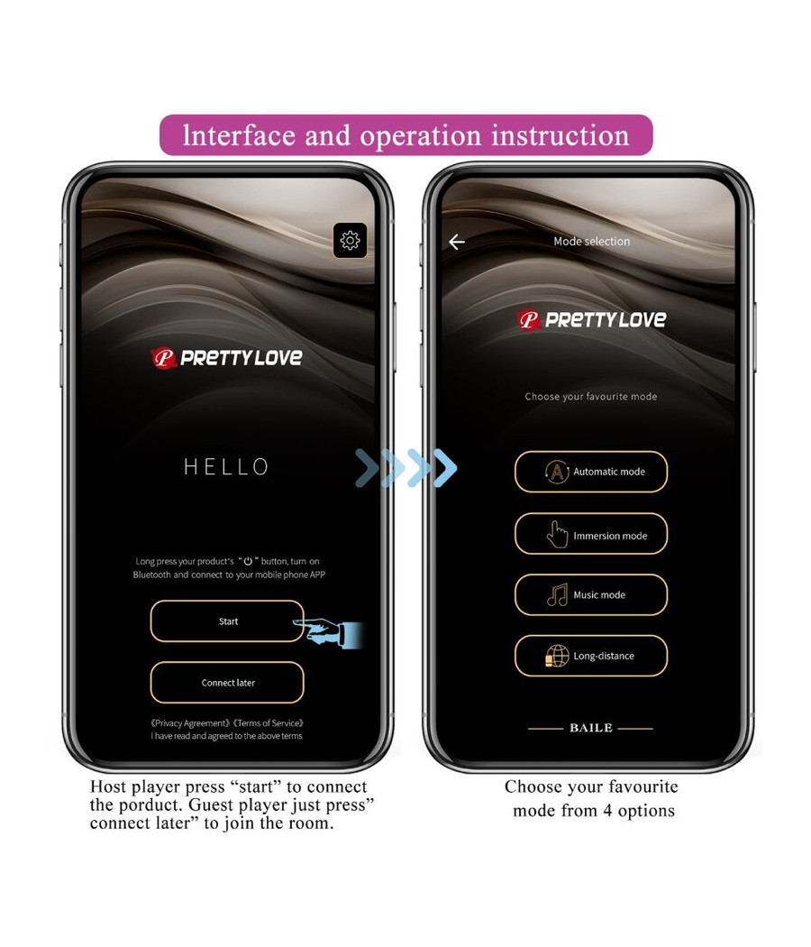 PRETTY LOVE - PLUG ANALE CONTROLLATO DA APP JEFFERSON NERO