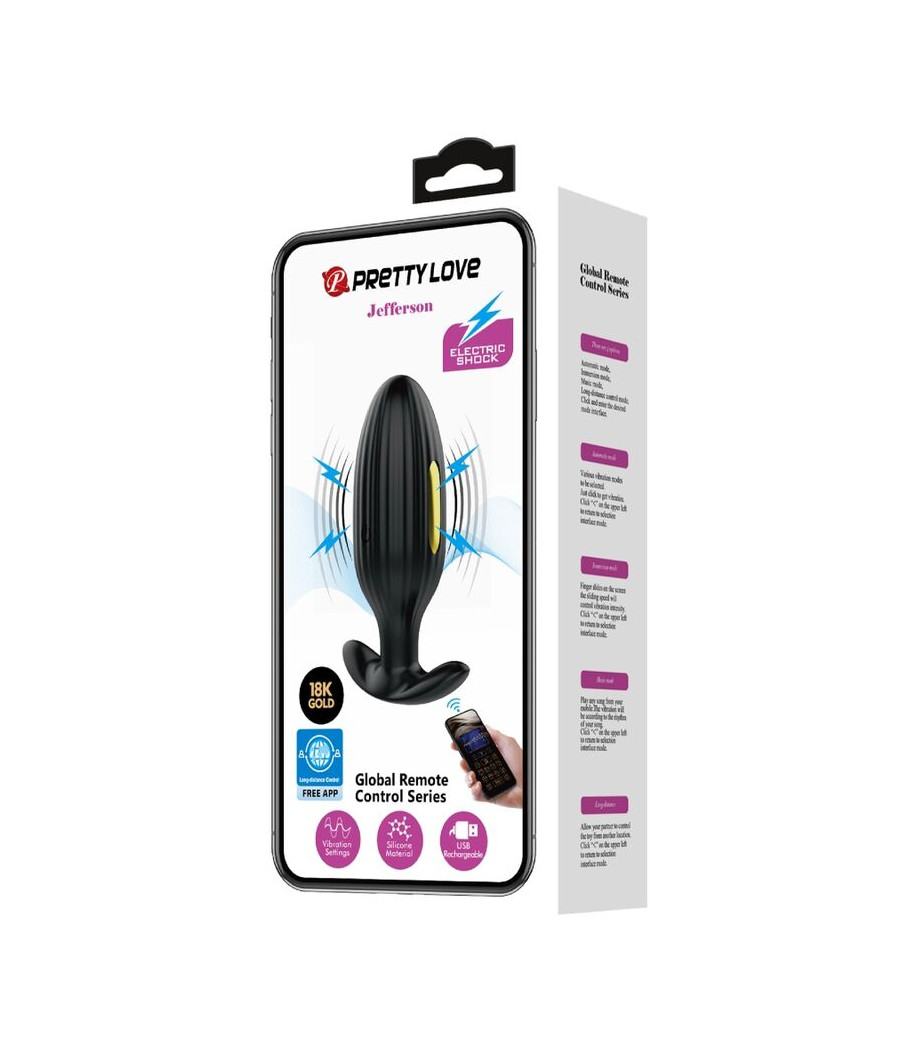 PRETTY LOVE - PLUG ANAL CONTRÔLÉ PAR APPLICATION JEFFERSON NOIR