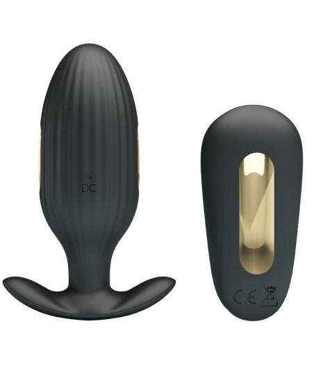 PRETTY LOVE - VIBRATORE ANALE RICARICABILE KELLY PLUG NERO