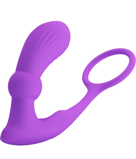 PRETTY LOVE - BAGUE WARREN ET VIBRATEUR ANAL VIOLET