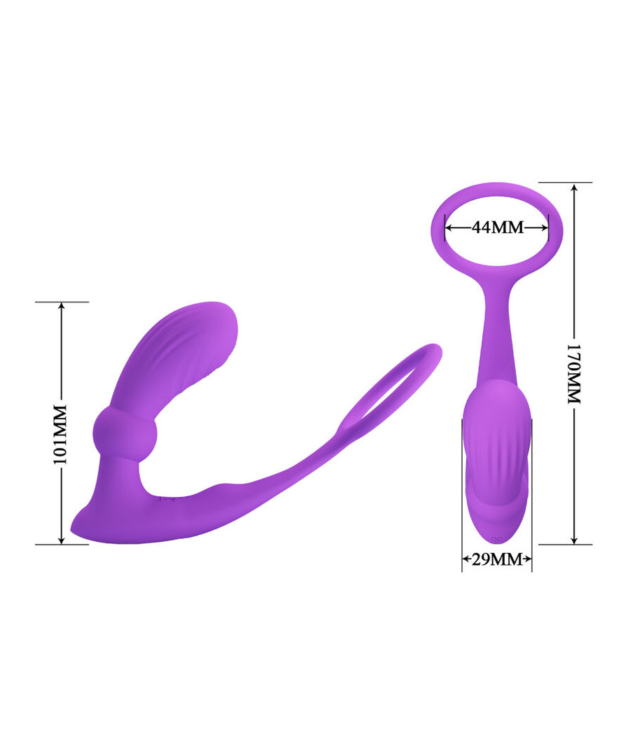 PRETTY LOVE - ANELLO WARREN E VIBRATORE ANALE VIOLA