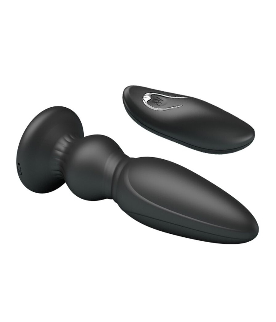 MR PLAY - LEISTUNGSSTARKER VIBRATOR MIT FERNBEDIENUNG, ANALSTECKER, SCHWARZ