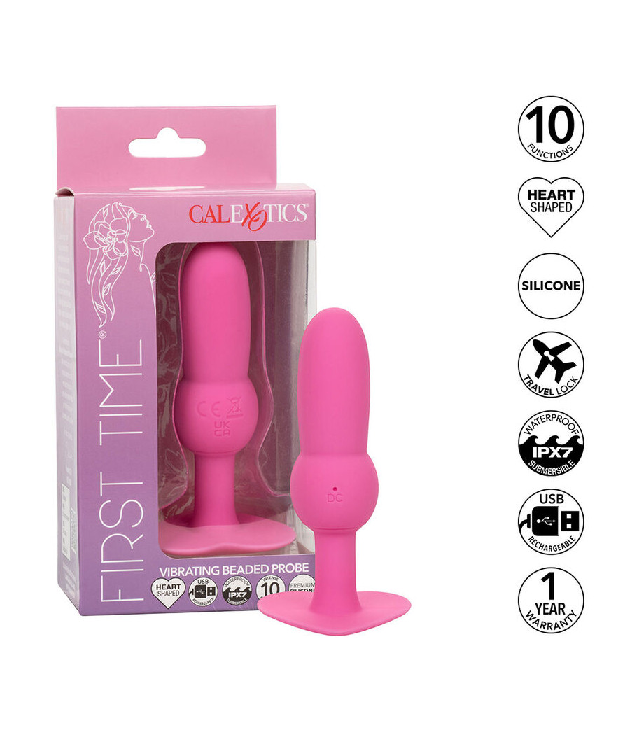 CALEXOTICS - FIRST TIME PLUG ANAL CON CUENCAS 10 VIBRACIONES ROSA
