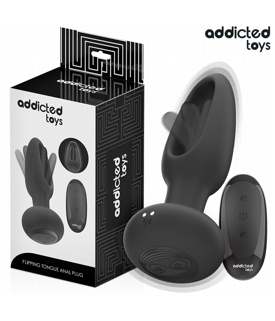 ADDICTED TOYS - PLUG ANAL COM LÍNGUA VIBRATÓRIA E CONTROLE REMOTO